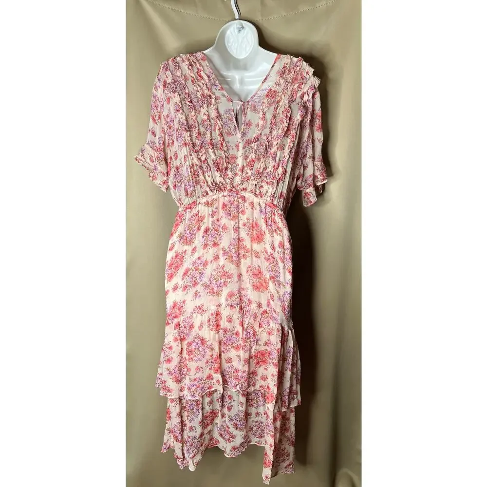 The Kooples Floral Frills Dress Size 2 Medium_8